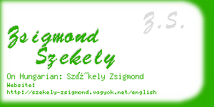 zsigmond szekely business card